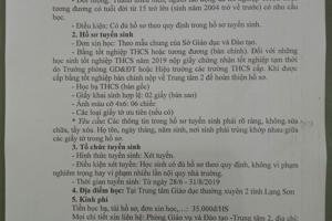 TRUNG TÂM GDTX 2 THÔNG BÁO TUYỂN SINH BT THPT NĂM HỌC 2019 - 2020