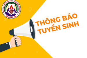 THÔNG BÁO TUYỂN SINH THPT CẤP GDTX NĂM HỌC 2021- 2022