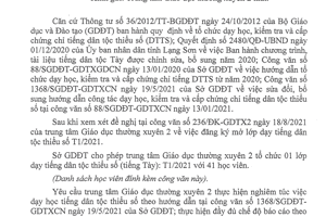 Thông báo mở lớp dạy tiếng dân tộc thiểu số T1/2021 tại Trung tâm GDTX2 tỉnh